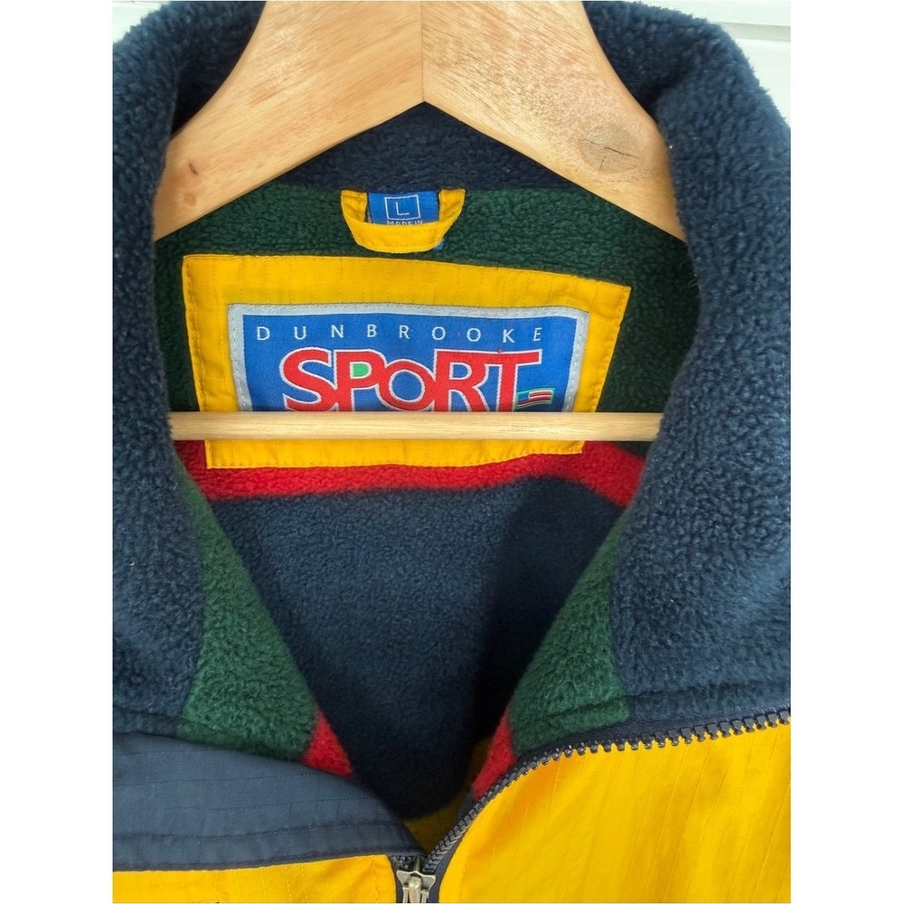 Dunbrooke Sport Glacier Bay Jacket Yellow Ripstop Fleece Vintage Y2K - Large - Picture 12 of 15
